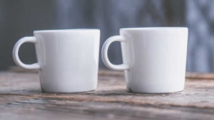 in-person networking coffee cups